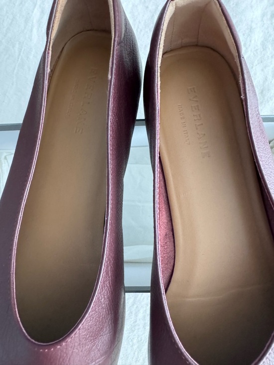 Everlane Burgundy Leather Ballet Flats Day Glove - Picture 2 of 6